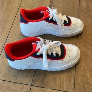 Nike Air Forces Ones White/Blue/Red SOLD!